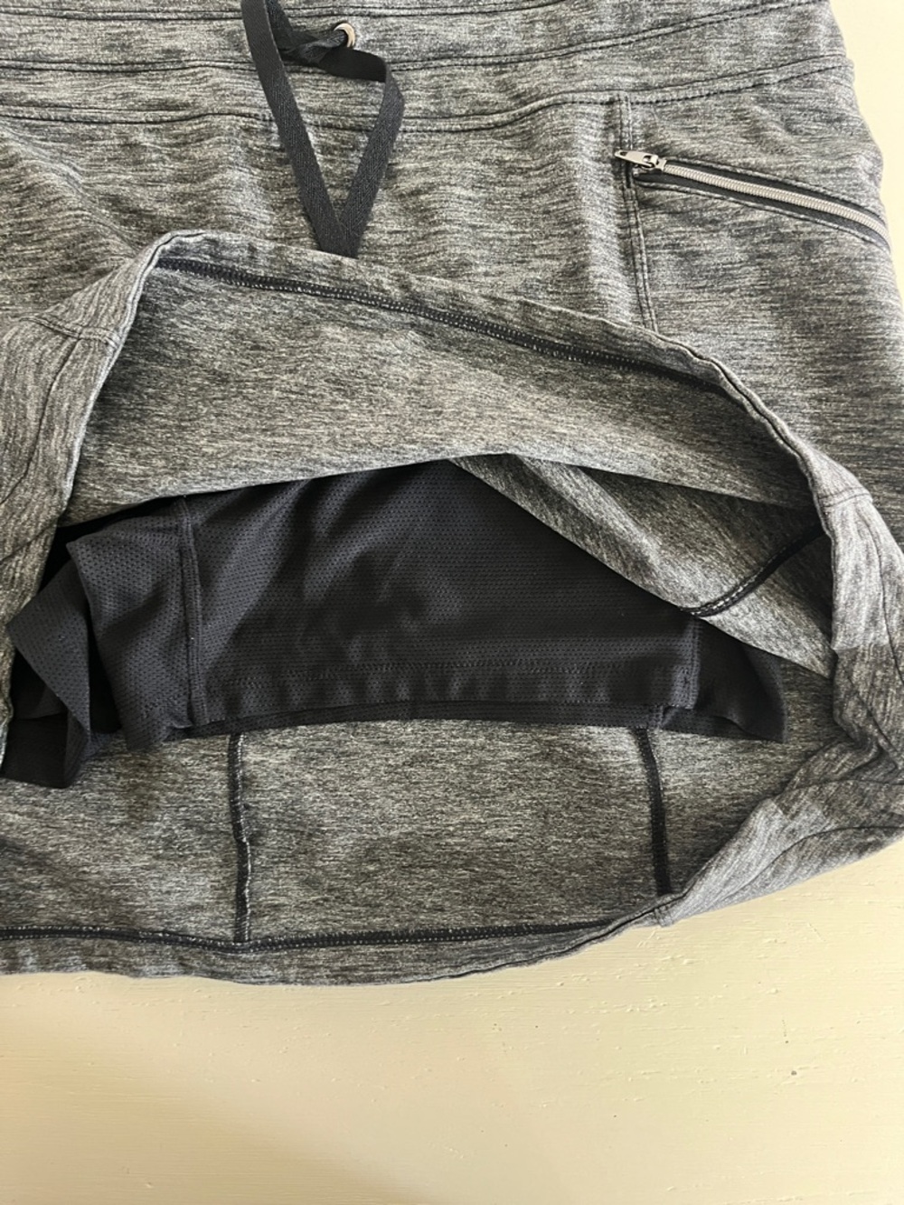 Athleta Charcoal Gray Performance Skort with Drawstring - Picture 5 of 5